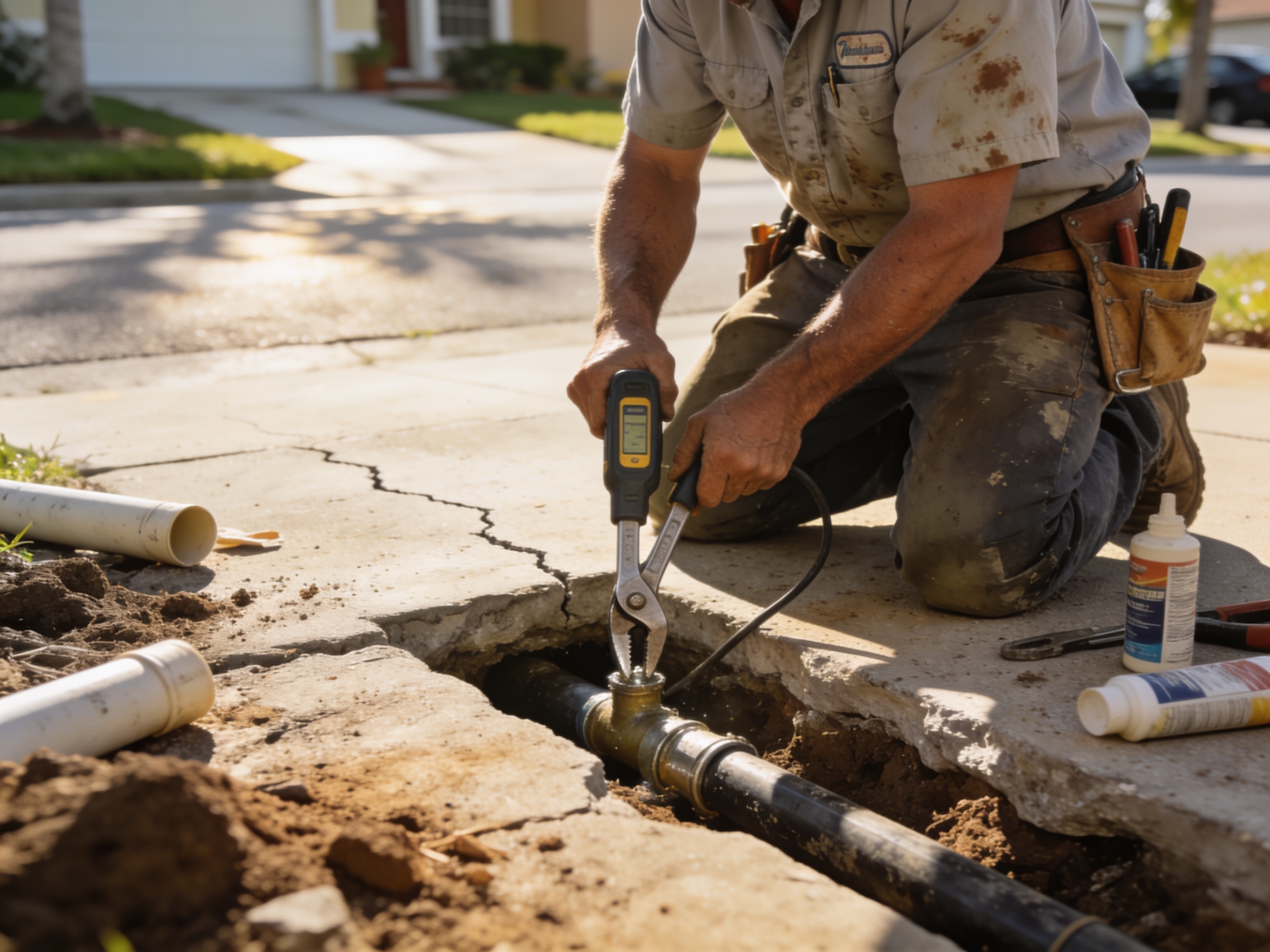 Slab Leak Repair work by Greenacres Slab Leak Repair Work in Greenacres, Florida