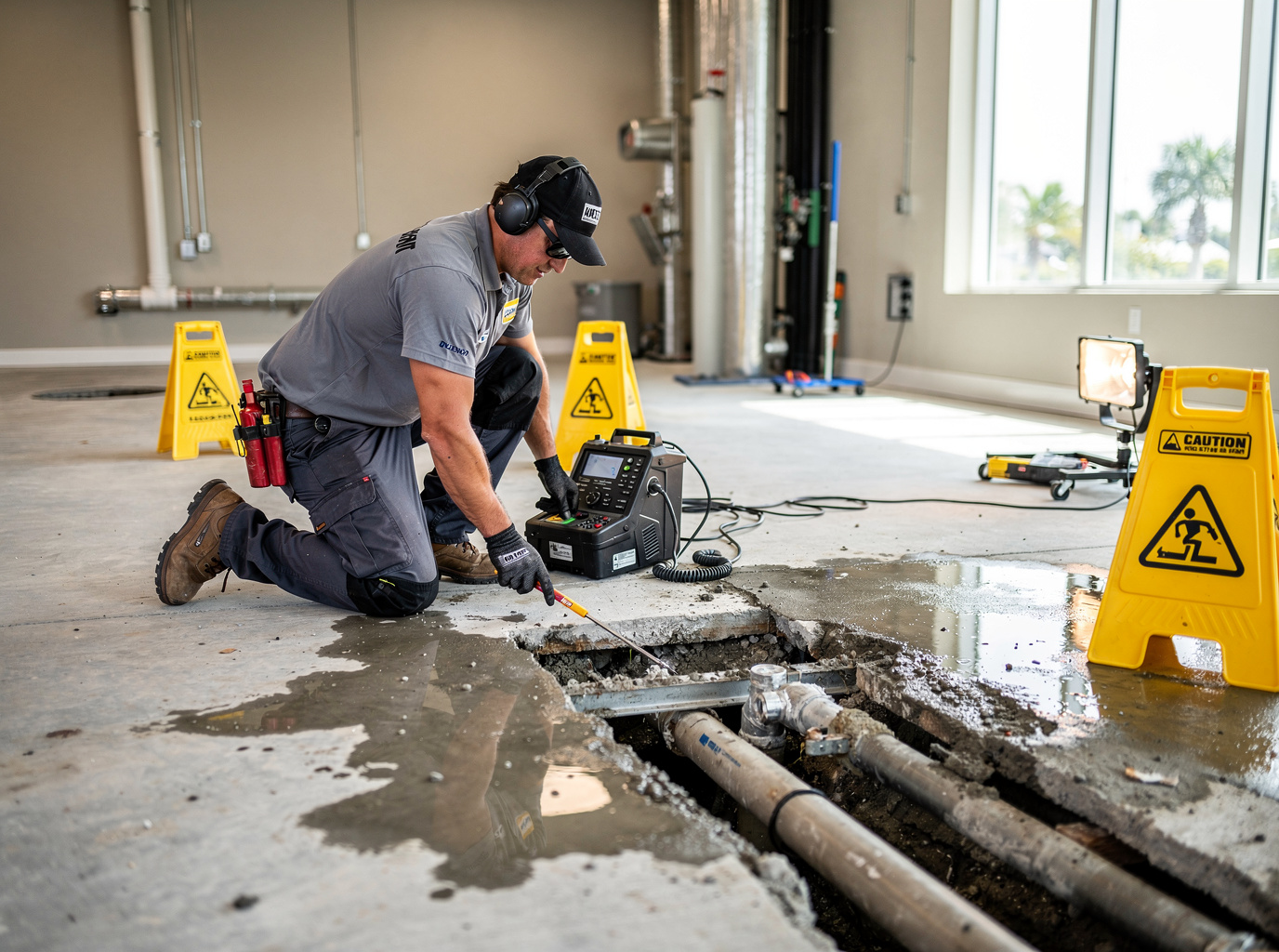 Commercial Slab Leak Repair in Greenacres