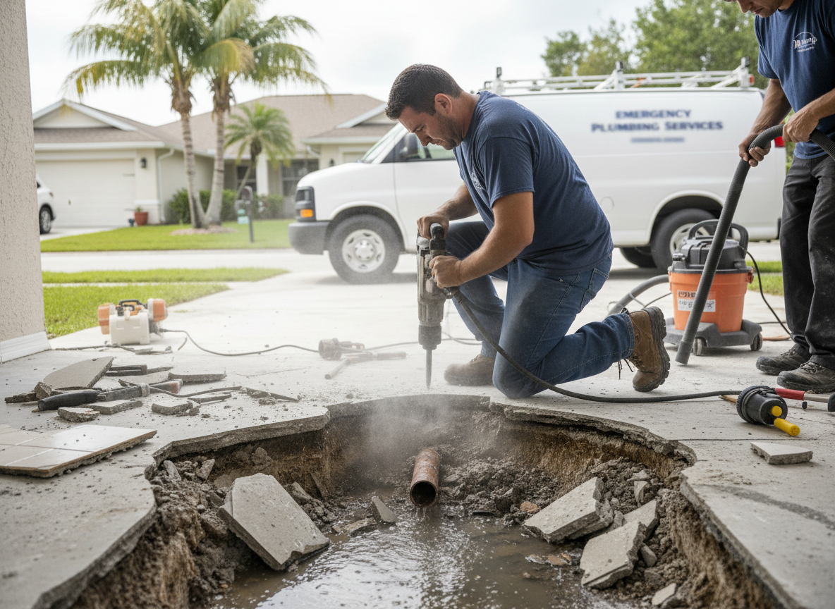 Emergency Slab Leak Repair in Greenacres